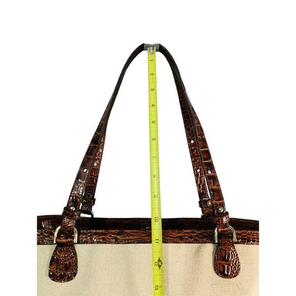 NWT Brahmin Brooke Pecan Pipa Greeting Massachusetts Large Tote Woody New w/ Tag - Picture 16 of 16